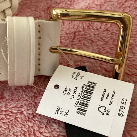 J. Crew White Braided Belt with Gold Buckle - Picture 3 of 5